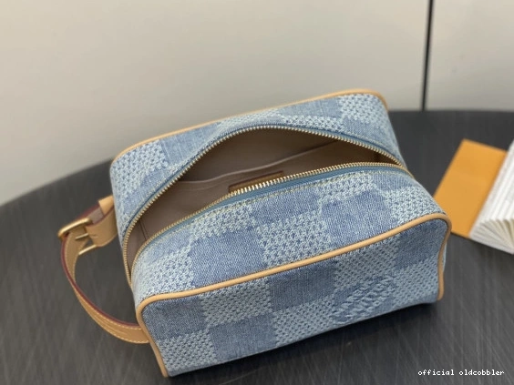 Official oldcobbler VUITTON LOUIS LOCKER KIT DOPP bag-23*13*12CM 0731